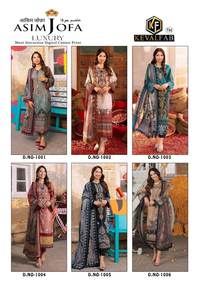 Asim Jofa By Keval Digital Printed Cotton Pakistani Dress Material Wholesale Shop In Surat
